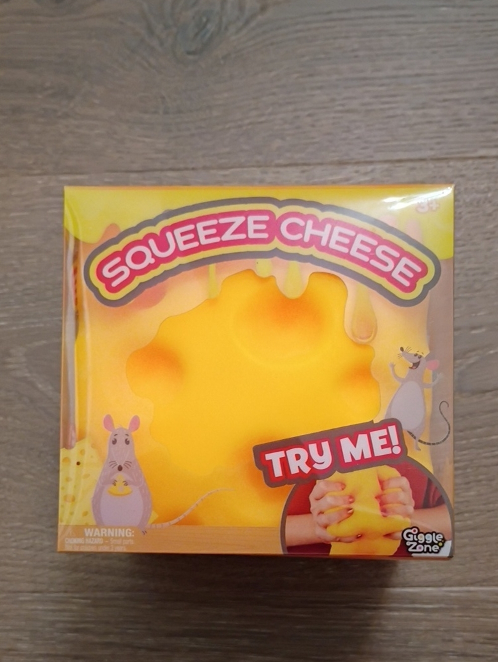 NIB Sunny Days Giggle Zone Viral Sensory Toy Squeeze Cheese Squishy Jumbo